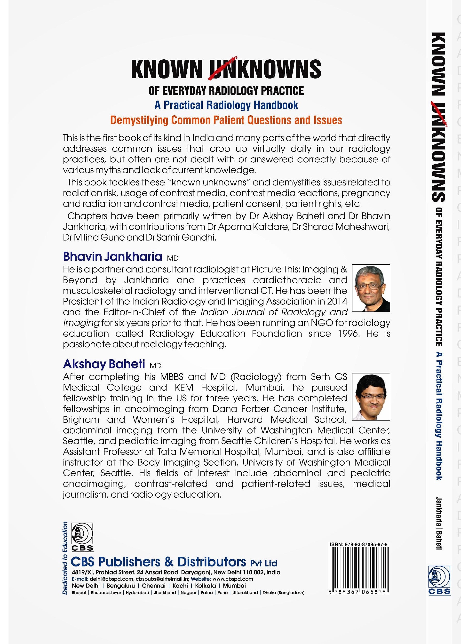 Known Unknowns of Everyday Radiology Practice a Practical Radiology Handbook